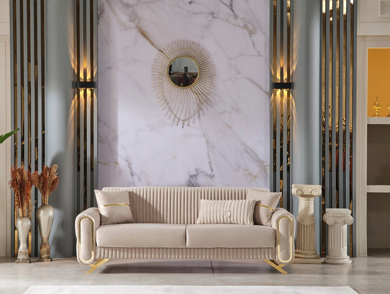 Royal 3-pieces (Sofa & Loveseat & Chair) Livingroom Set Beige in Beige - 101-ROY-ANK529-321