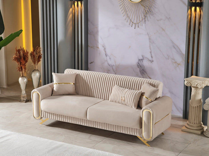 Royal 3-pieces (Sofa & Loveseat & Chair) Livingroom Set Beige in Beige - 101-ROY-ANK529-321