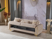Royal 3-pieces (Sofa & Loveseat & Chair) Livingroom Set Beige in Beige - 101-ROY-ANK529-321