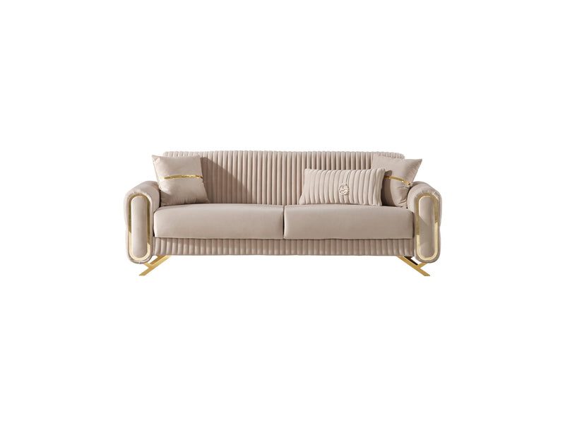 Royal 3-pieces (Sofa & Loveseat & Chair) Livingroom Set Beige in Beige - 101-ROY-ANK529-321
