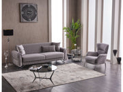 Royal 3-pieces (Sofa & Loveseat & Chair) Livingroom Set Light Grey in Light Grey - 101-ROY-LUX405-321