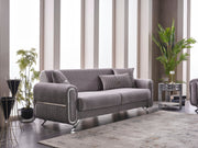 Royal 3-pieces (Sofa & Loveseat & Chair) Livingroom Set Light Grey in Light Grey - 101-ROY-LUX405-321
