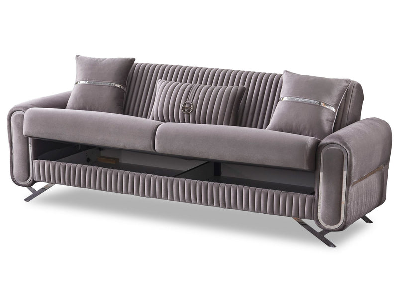 Royal 3-pieces (Sofa & Loveseat & Chair) Livingroom Set Light Grey in Light Grey - 101-ROY-LUX405-321