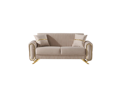 Royal Convertible Loveseat Beige in Beige - 101-ROY-ANK529-2