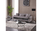 Royal Convertible Loveseat Light Grey in Light Grey - 101-ROY-LUX405-2