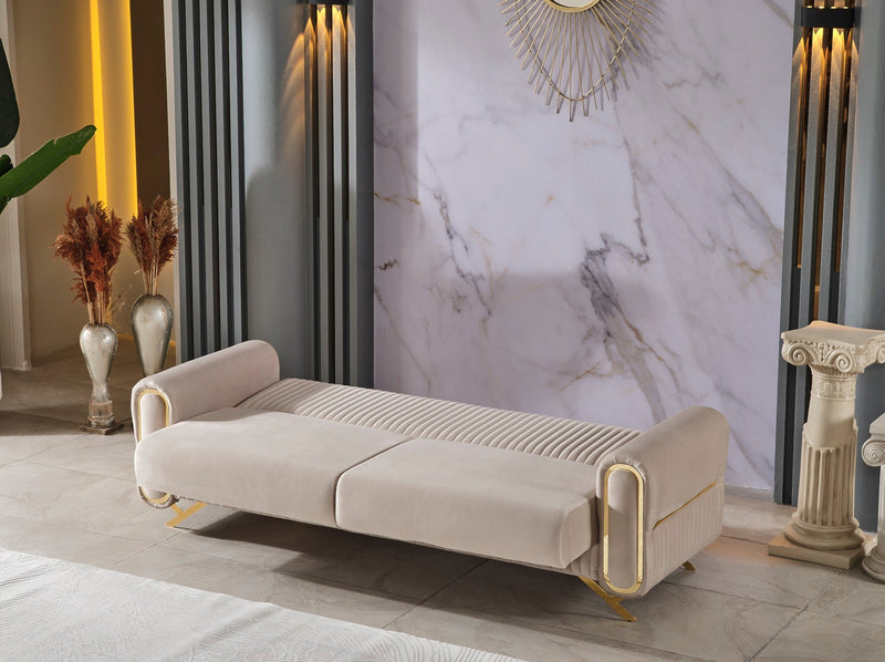 Royal Convertible Sofa Beige in Beige - 101-ROY-ANK529-3