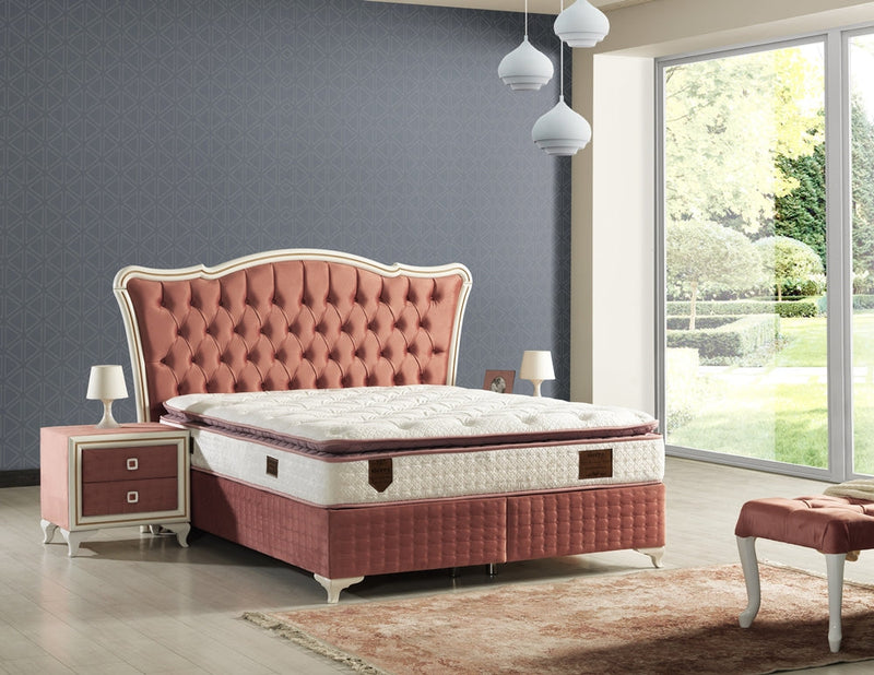 Royal King Storage Bed With Headboard Pink - King - 111-ROY-H18-200-SET
