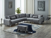 Royals 125" / 113" Wide Convertible Sectional - Gate FurnitureSectional