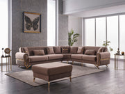 Royals 125" / 113" Wide Convertible Sectional - Gate FurnitureSectional