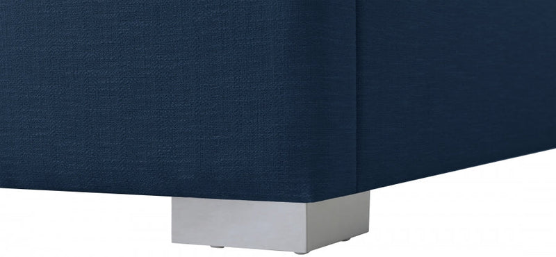 Royce Linen Textured Full Bed (3 Boxes) Blue - RoyceNavy-F