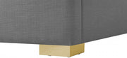 Royce Linen Textured King Bed (3 Boxes) Grey - Gate FurnitureKing Bed