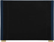 Royce Linen Textured Queen Bed (3 Boxes) Blue - Gate FurnitureQueen Bed