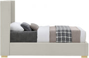 Royce Linen Textured Twin Bed (3 Boxes) Beige - Gate FurnitureTwin Bed