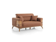 Ruby 3-pieces (Sofa & Loveseat & Chair) Livingroom Set Brick in Brick - 101-RUB-VER095-321