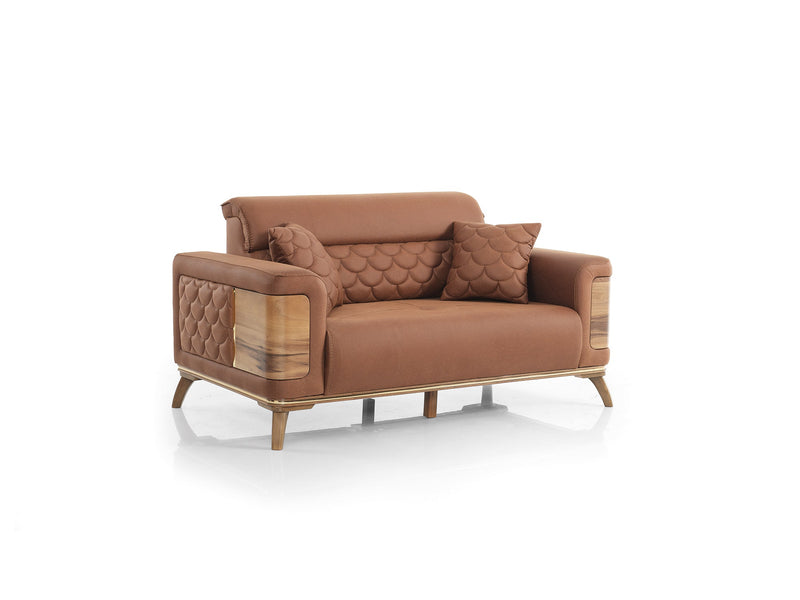 Ruby 3-pieces (Sofa & Loveseat & Chair) Livingroom Set Brick in Brick - 101-RUB-VER095-321