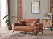 Ruby 3-pieces (Sofa & Loveseat & Chair) Livingroom Set Brick in Brick - 101-RUB-VER095-321