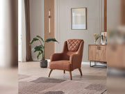 Ruby 3-pieces (Sofa & Loveseat & Chair) Livingroom Set Brick in Brick - 101-RUB-VER095-321