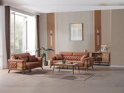 Ruby 3-pieces (Sofa & Loveseat & Chair) Livingroom Set Brick in Brick - 101-RUB-VER095-321