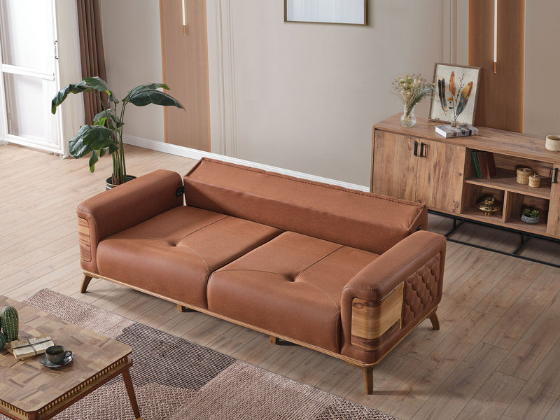 Ruby Convertible Sofa Brick in Brick - 101-RUB-VER095-3