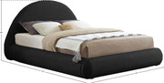 Rudy Teddy Fabric King Bed Black - Gate FurnitureKing Bed