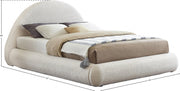 Rudy Teddy Fabric King Bed Cream - Gate FurnitureKing Bed