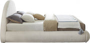 Rudy Teddy Fabric King Bed Cream - Gate FurnitureKing Bed