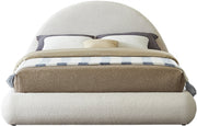 Rudy Teddy Fabric King Bed Cream - Gate FurnitureKing Bed