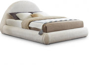 Rudy Teddy Fabric Queen Bed Cream - Gate FurnitureQueen Bed