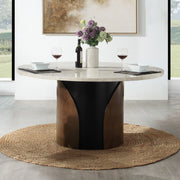 Rufina Round Dining Table w/Marble Top - DN07030