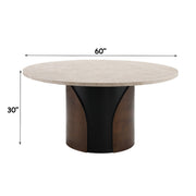 Rufina Round Dining Table w/Marble Top - DN07030