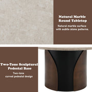 Rufina Round Dining Table w/Marble Top - DN07030