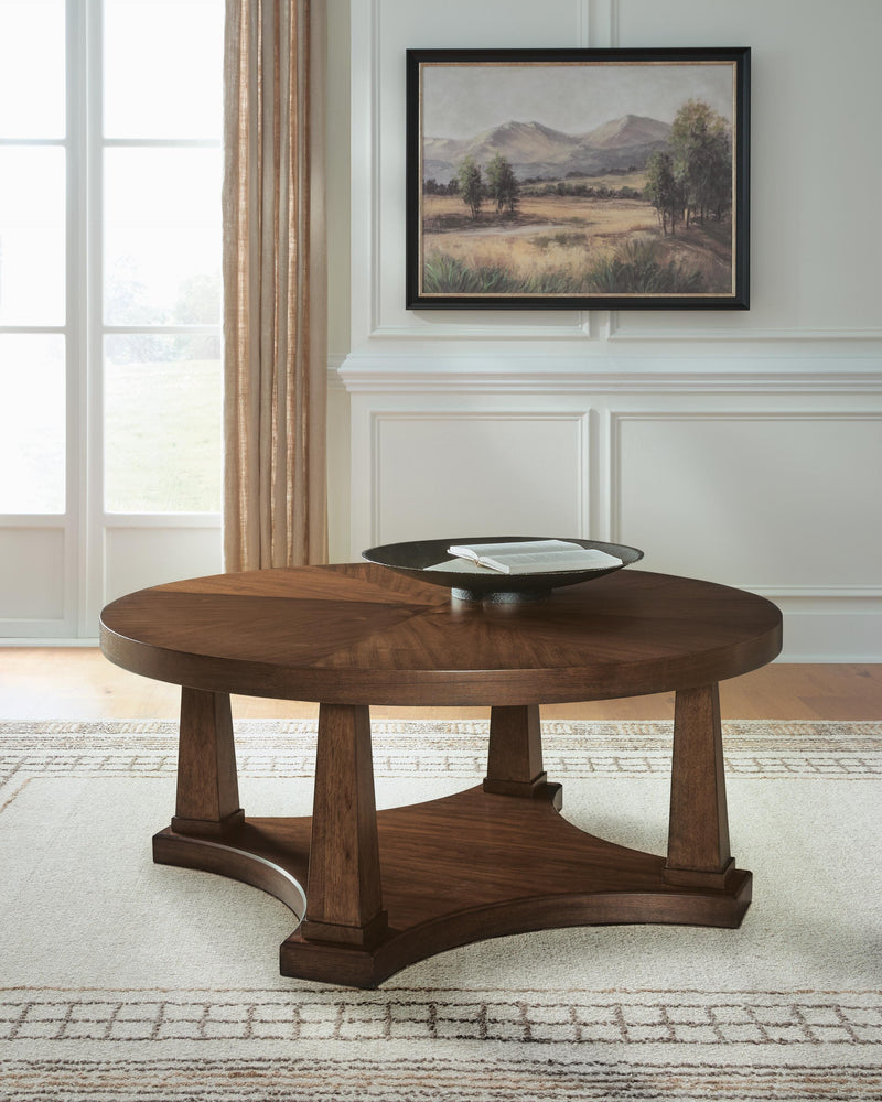 Rustic Plains Warm Brown Coffee Table - T877-8