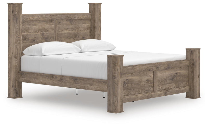 Rusticott Brown King Poster Bed, Dresser and Nightstand - PCB2260B9
