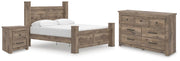 Rusticott Brown King Poster Bed, Dresser and Nightstand - PCB2260B9