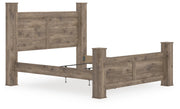 Rusticott Brown King Poster Bed - PCB2260B7