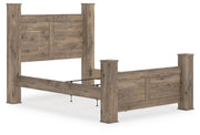 Rusticott Brown Queen Poster Bed, Dresser and Nightstand - PCB2260B8