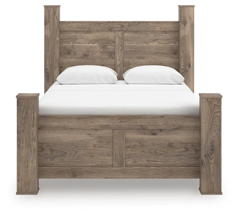 Rusticott Brown Queen Poster Bed - PCB2260B4