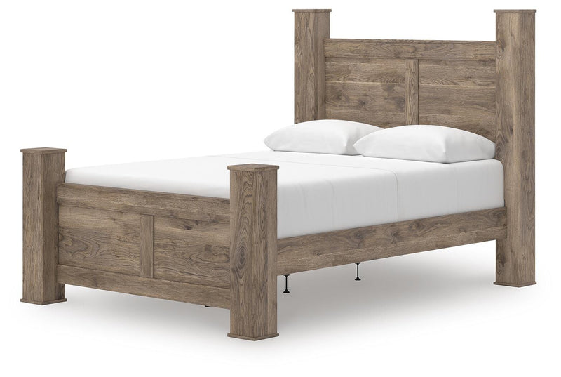 Rusticott Brown Queen Poster Bed - PCB2260B4