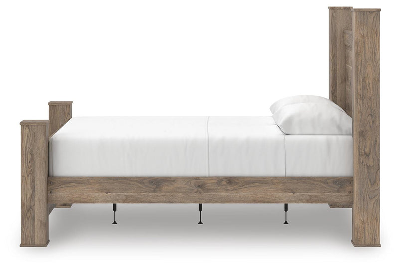Rusticott Brown Queen Poster Bed - PCB2260B4