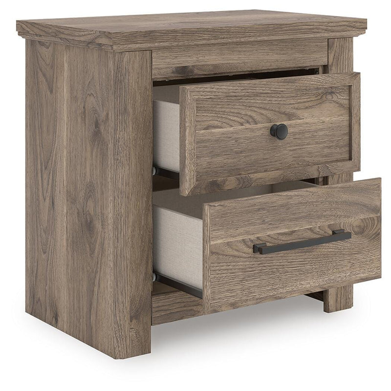 Rusticott King Panel Bed, Dresser, Mirror and Nightstand - PCB2260B11