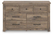 Rusticott King Panel Bed with Dresser and Chest in Brown - PKG023699