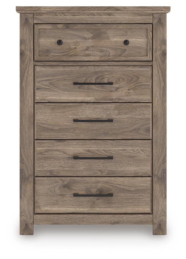 Rusticott King Panel Bed with Dresser and Chest in Brown - PKG023699