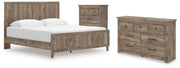 Rusticott King Panel Bed with Dresser and Chest in Brown - PKG023699