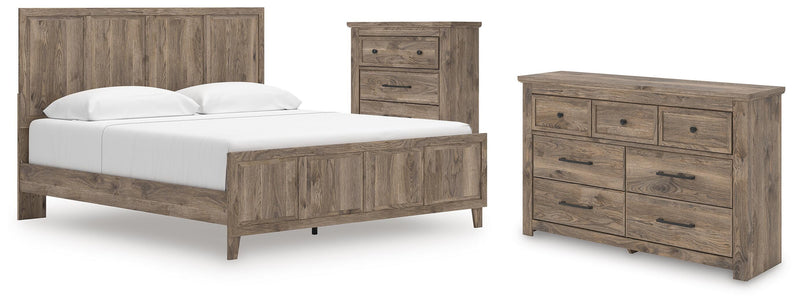 Rusticott King Panel Bed with Dresser and Chest in Brown - PKG023699
