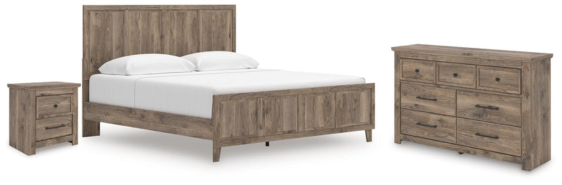 Rusticott King Panel Bed with Dresser and Nightstand in Brown - PKG023698