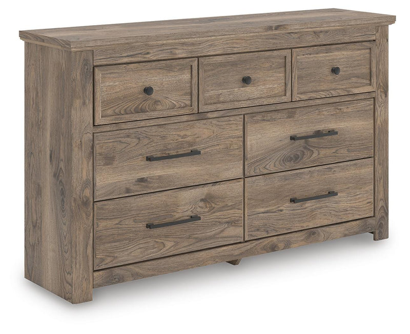Rusticott King Panel Bed with Dresser and Nightstand in Brown - PKG023698