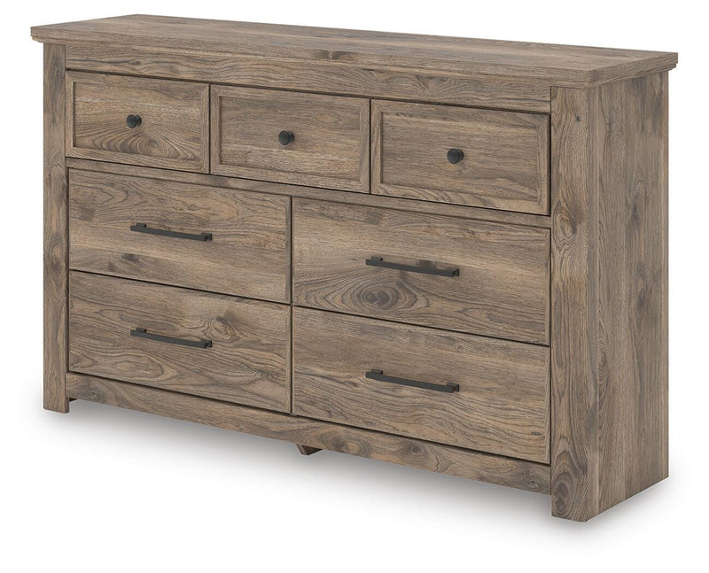 Rusticott King Panel Bed with Dresser and Nightstand in Brown - PKG023698