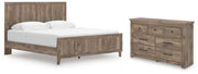 Rusticott King Panel Bed with Dresser in Brown - PKG023695