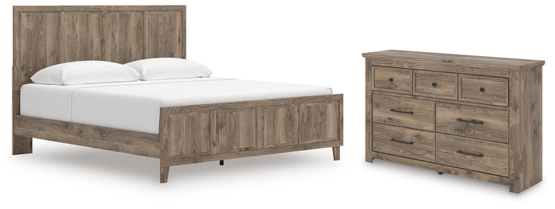 Rusticott King Panel Bed with Dresser in Brown - PKG023695