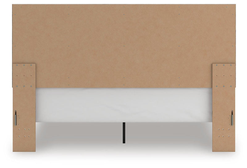 Rusticott King Panel Bed with Mirrored Dresser in Brown - PKG023696